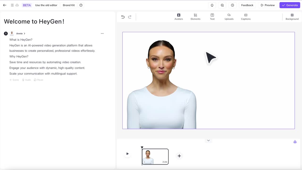 公開準備万端の動画を作成するAI動画編集ツール | HeyGen